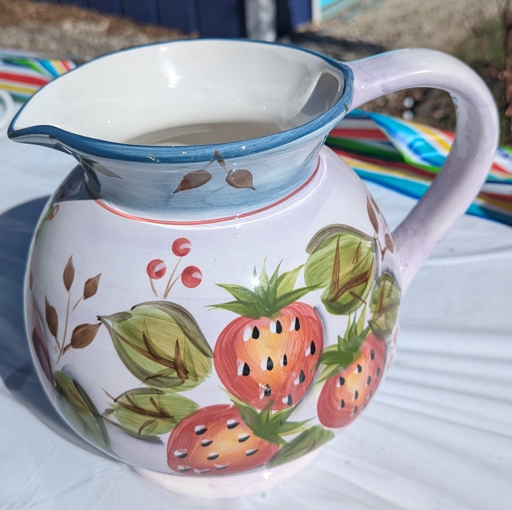 Heritage Mint "Black Forest Fruit" Ceramic Pitcher
